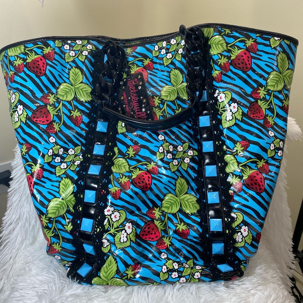 Betsey Johnson Betseyville Strawberry Fields Tote